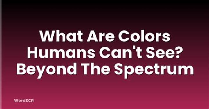 Are there colors humans can't see?