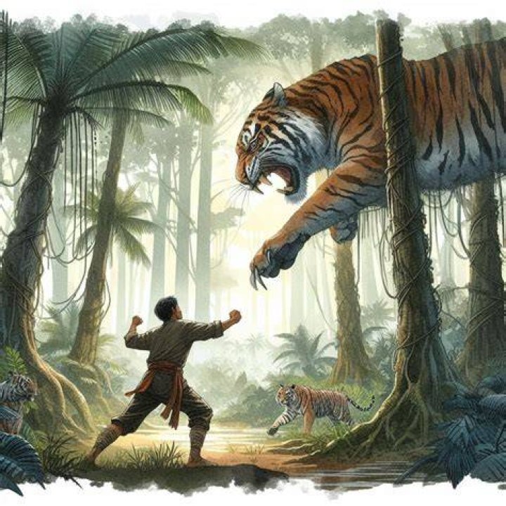 Can a man fight a tiger?