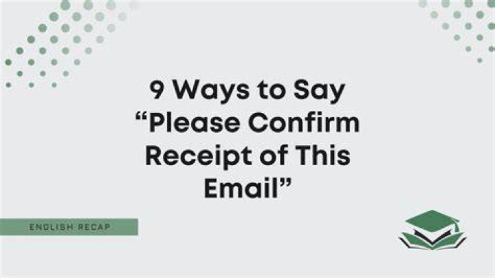 Can you please confirm receipt of this email?