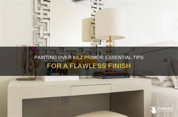 Do I have to paint over Kilz primer?
