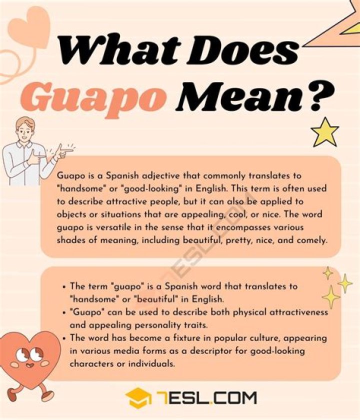 Does Guapo mean cute?