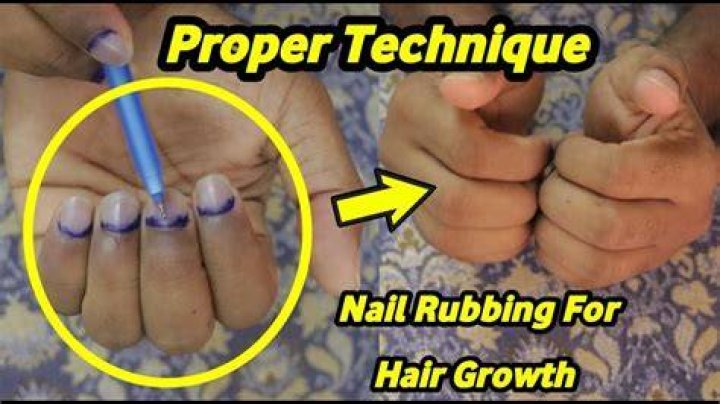 Does rubbing your fingernails together promote hair growth?