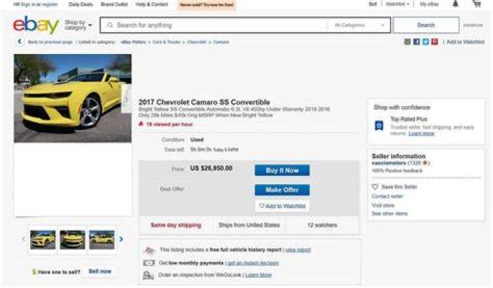 How can I buy a car on eBay without being scammed?
