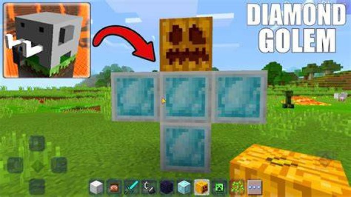 How do you make a diamond golem in Minecraft?