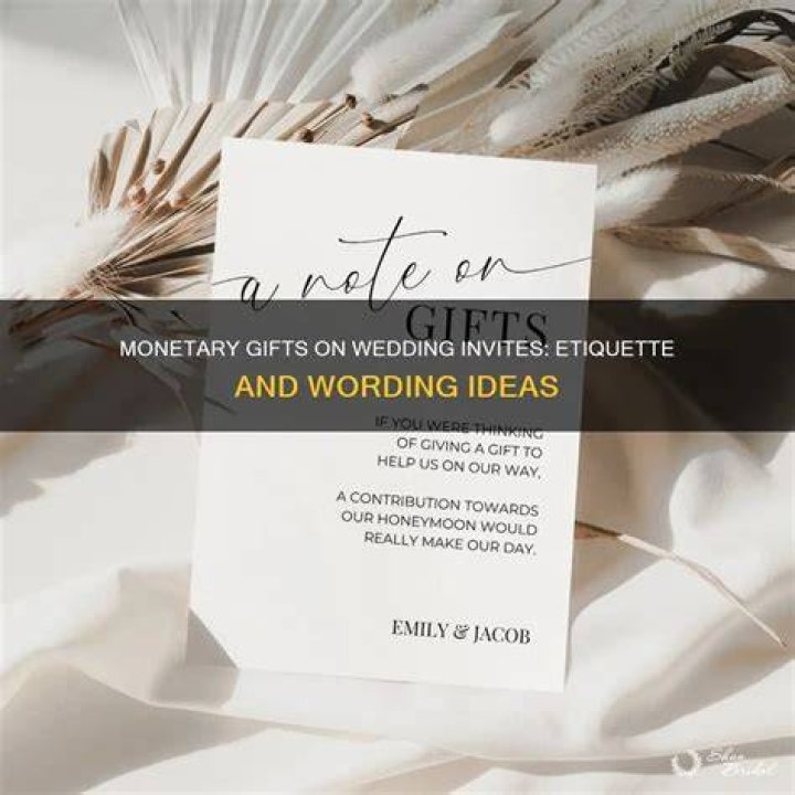 How do you word a monetary wedding gift?