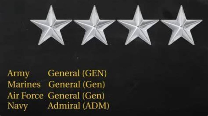 How many 4 star generals are in the Army?