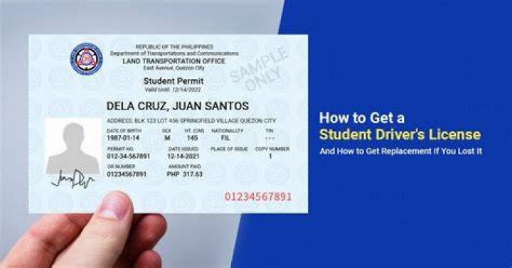How much is a student license in the Philippines?