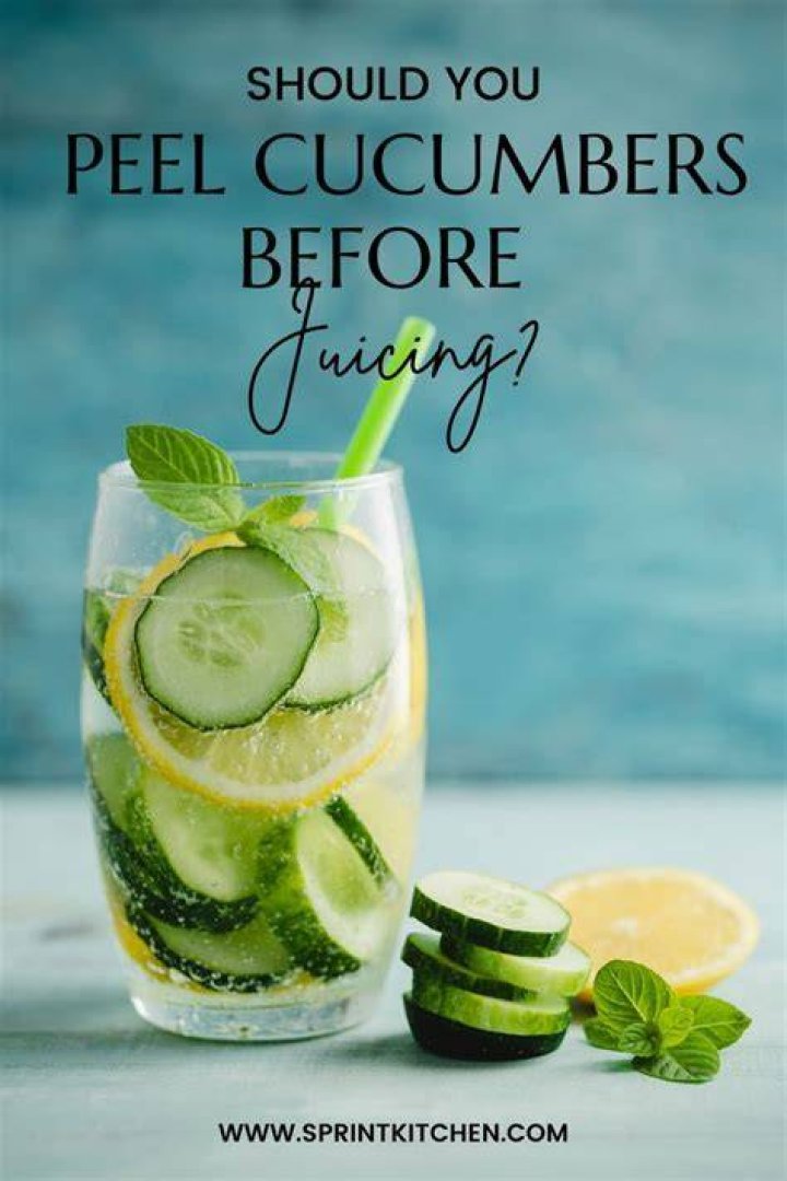 Should cucumbers be peeled before juicing?