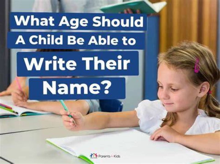 What age should child write name?