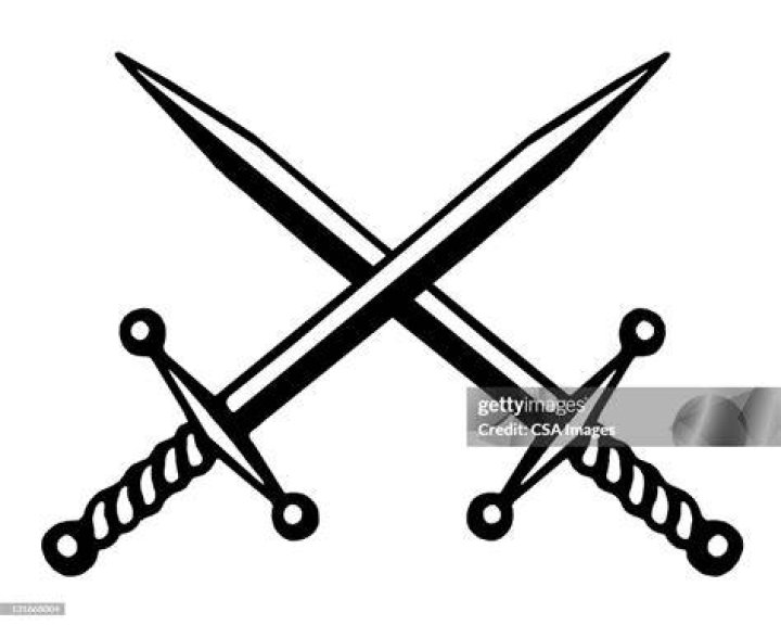 What do crossed swords mean in military?