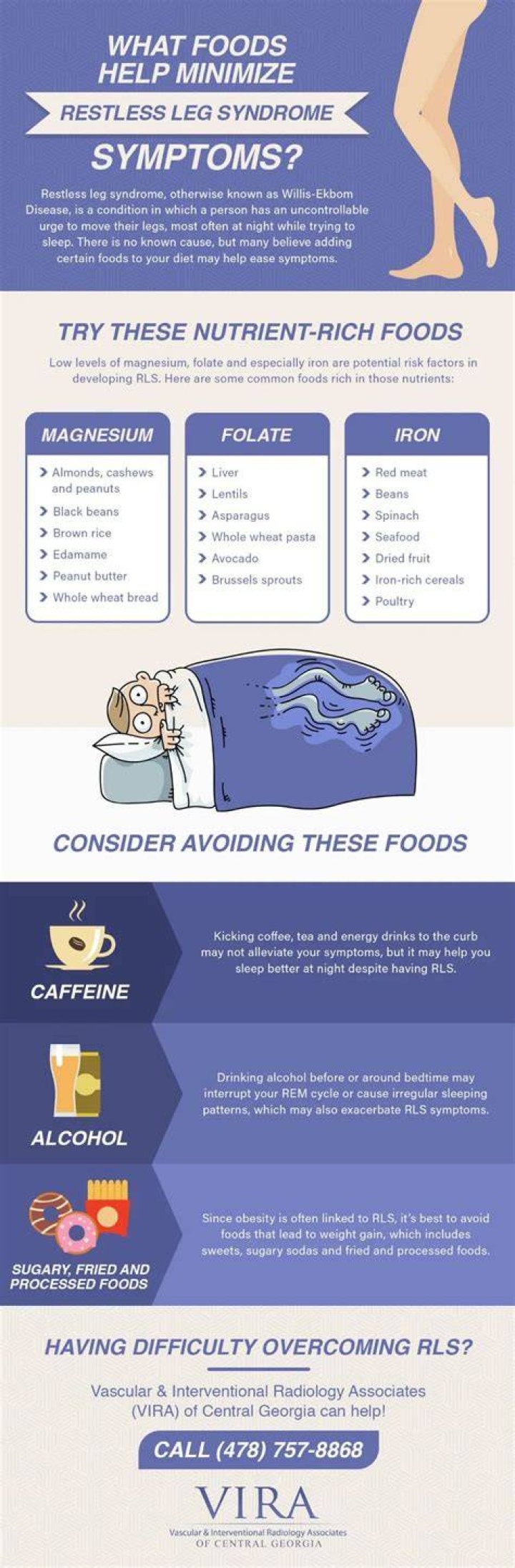 What foods cause restless legs?