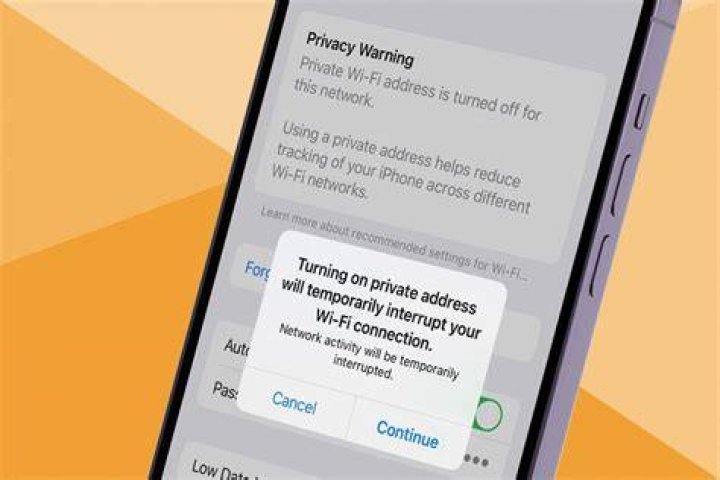 What is iPhone WiFi privacy warning?