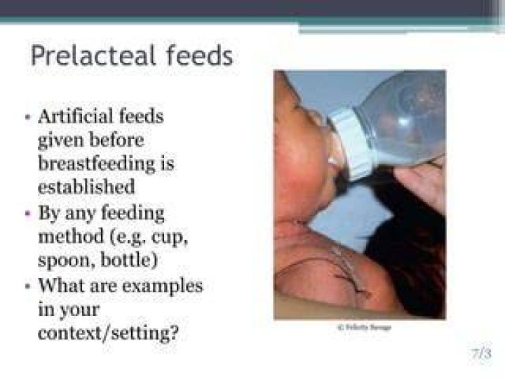 What is Prelacteal feeding?