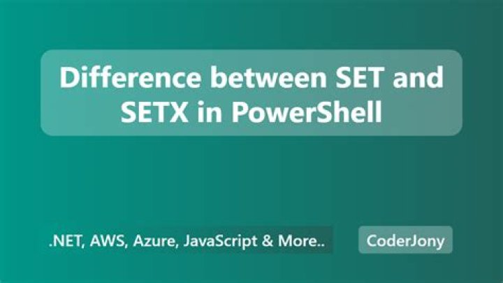 What is the difference between set and Setx command in Windows?