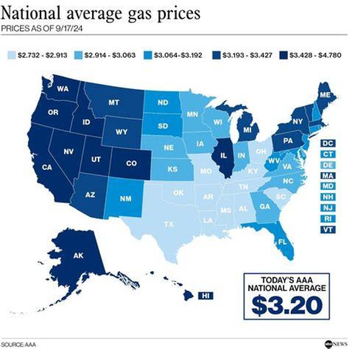 What is the highest gas price in America?
