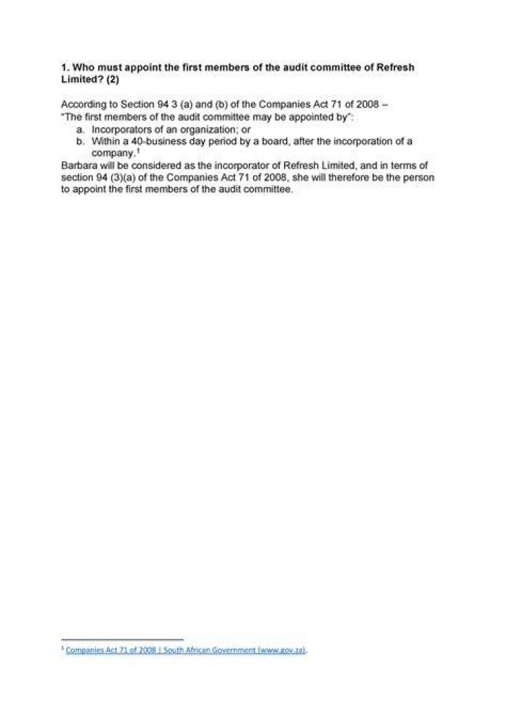 Who must appoint the first members of the audit committee?
