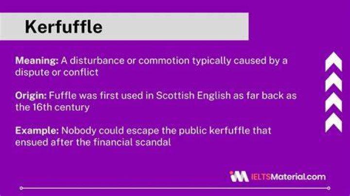 Who uses the word kerfuffle?