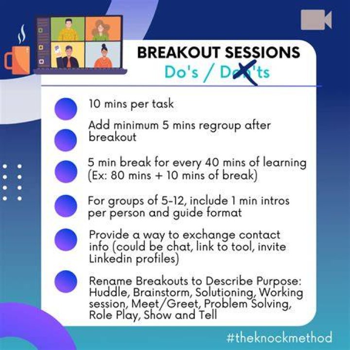 Why are breakout sessions good?
