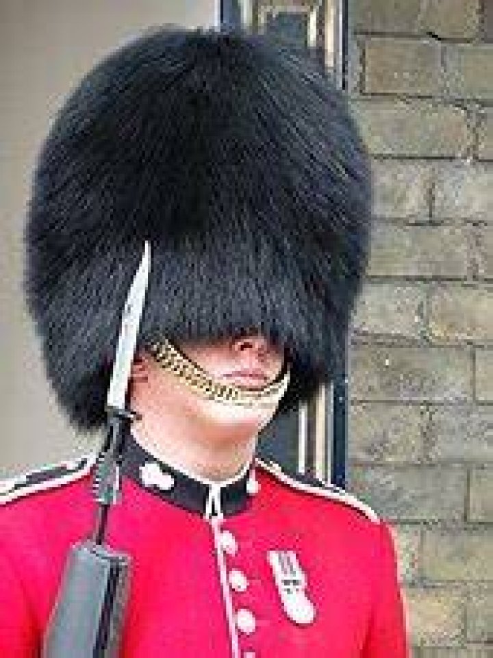 Why do British soldiers wear furry hats?
