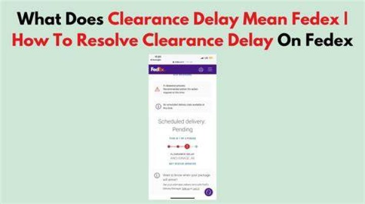 Why does FedEx clearance delay?