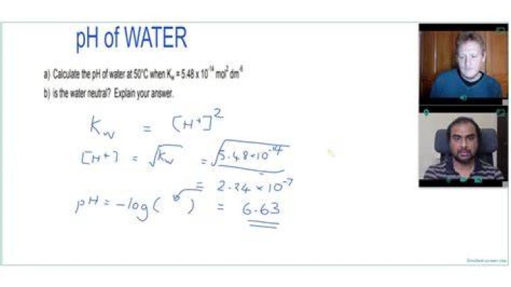 Why is the pH of pure water 7?
