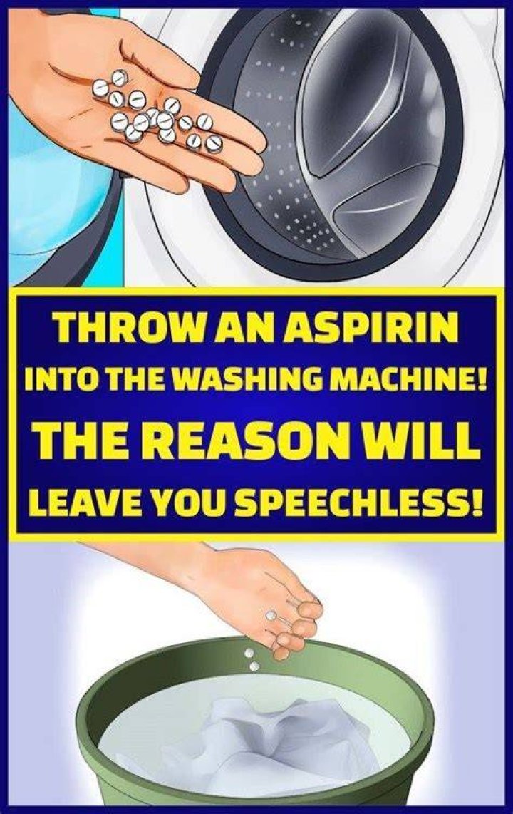 Why would you put aspirin in your washing machine?